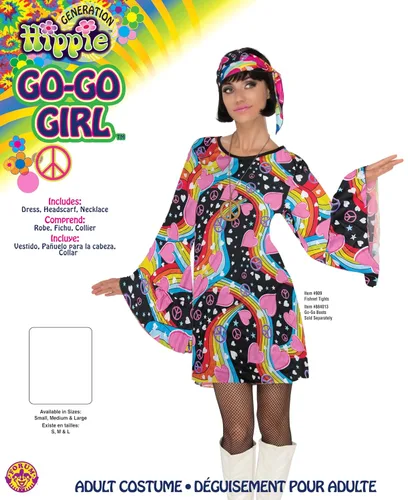 Vista 2 de Rubie's Mujer Go-Go Girl, Multicolor