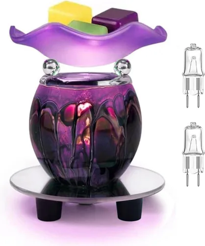 Vista 9 de Calentador Eléctrico de Aceite 3 en 1 con Temporizador de Apagado Automático, Calentador de Cera Perfumado, Calentador de Cera para Velas, Derretido