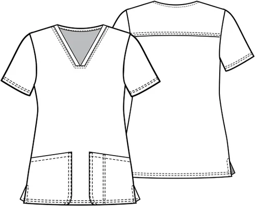 Vista 4 de Tooniforms Regalos de enfermera Mujer Scrubs Top Cuello en V TF738