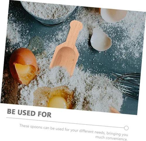 Vista 3 de KICHOUSE Cuchara de madera, 24 cucharas de té, cucharadita de té, cucharadita de café, cuchara de café de madera, mini cucharas de cocina, cucharas