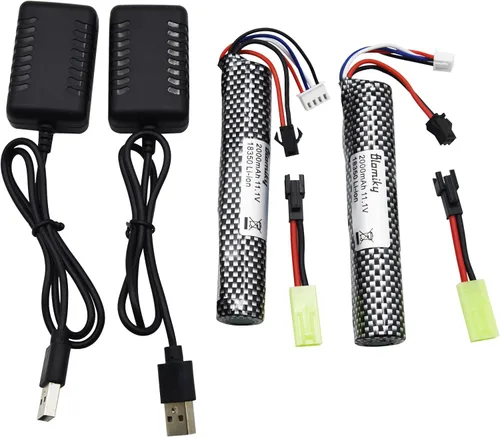 Vista 3 de Blomiky Batería recargable 3S de iones de litio de 11.1 V, 2000 mAh, adecuada para Air Soft Splatter Blaster / 183503 * 2