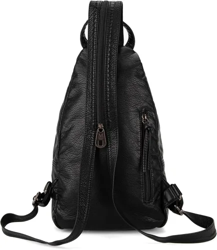 Vista 4 de Montana West Bolso bandolera convertible para mujer, suave, lavado, casual, de viaje, pequeño bolso cruzado