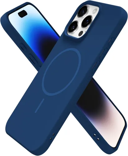 Vista 158 de Oakxco Funda de Silicona Mag Safe para iPhone 12 Pro Max, Funda Magnética Delgada y Fina Compatible con Carga Inalámbrica MagSafe, Bonita Funda