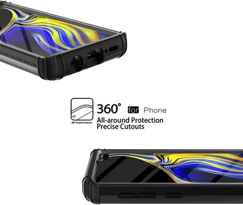 Vista 8 de WeLoveCase Funda tipo cartera para Galaxy S10 Defender con espejo oculto, tres capas a prueba de golpes, protección resistente, funda protectora