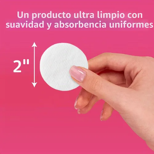 Vista 3 de Medline Simply Soft Cotton Round (300 unidades), almohadillas de algodón 100% absorbente y texturizado, sin pelusas