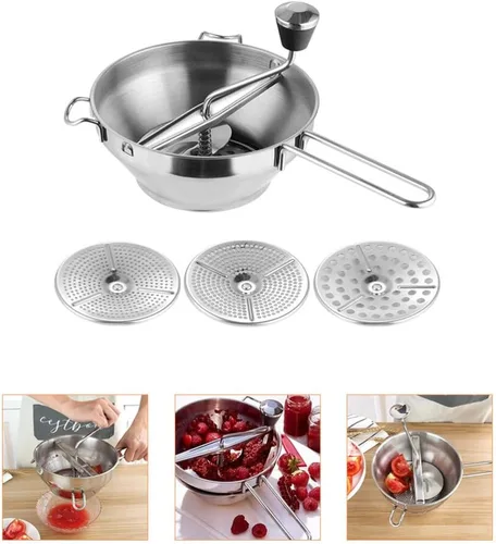 Vista 9 de UPKOCH - Mezclador manual de papas y triturador de alimentos de acero inoxidable para puré de papas, batatas y verduras, herramienta de cocina