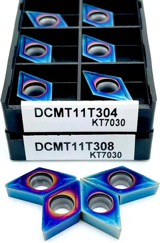 Vista 3 de UANGLI DCMT11T304 DCMT11T308 Herramienta de torneado interno Dcmt 11t304 Inserto de carburo Herramienta de torneado Torno Inserto de torneado