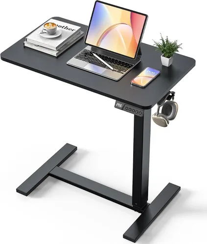 Vista 12 de Mesa eléctrica de 24 x 16 pulgadas, escritorio con ruedas para Blanco