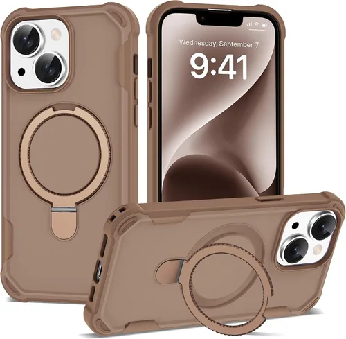 Vista 22 de Funda compatible con iPhone 12 y 12 Pro de 6.1 pulgadas con soporte de anillo magnético [protección militar contra caídas] [compatible con MagSafe]