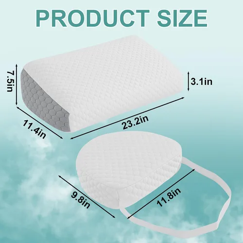 Vista 2 de ROYALAY Almohada ajustable para aliviar la ciática para dormir, almohada de espuma viscoelástica para piernas para dolor de cadera mientras duermes