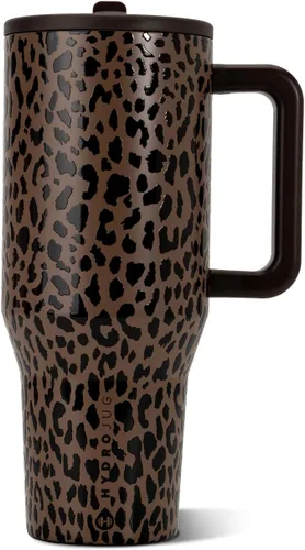 Vista 64 de HydroJug Traveler - Botella de agua de 40 onzas con asa y pajita abatible - Cabe en portavasos, vaso resistente a fugas - Reutilizable, aislado