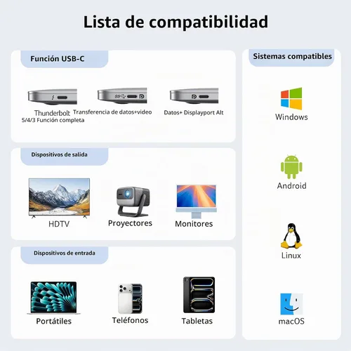 Vista 9 de Acer Cable USB C a puerto de pantalla 1.4 de 6.6 pies