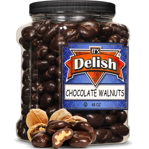 Vista 8 de It's Delish, bolsa a granel de 2 libras con cobertura de chocolate negro Nueces de chocolate y nueces a granel, chocolates, nueces dulces