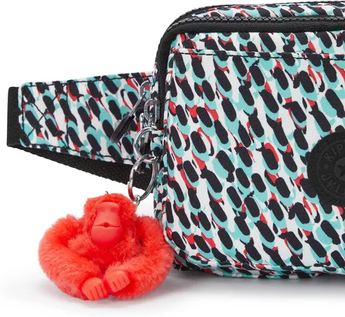 Vista 7 de Kipling Abanu - Bolso cruzado para mujer, ligero, ajustable, cintura de nailon con bolsillos con cremallera multicompartimento
