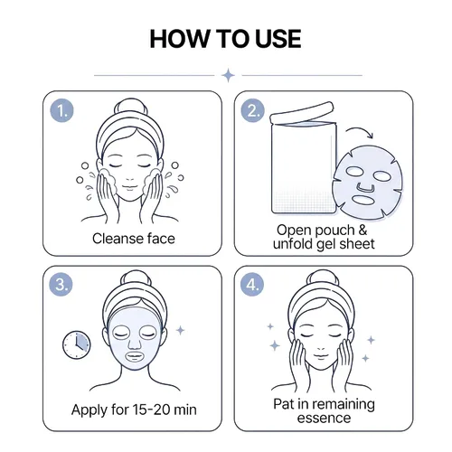 Vista 7 de AIDA Máscara facial iluminadora de glutatión, cuidado de la piel y las manchas oscuras, 99.4% liposomas de glutatión puros, mascarilla coreana