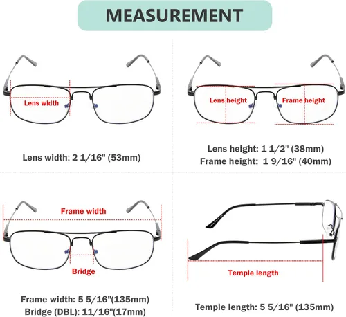 Vista 2 de Eyekepper Gafas de lectura multifoco con visión de 3 niveles, protección UV, lectores progresivos, para hombres y mujeres, marco de memoria flexible