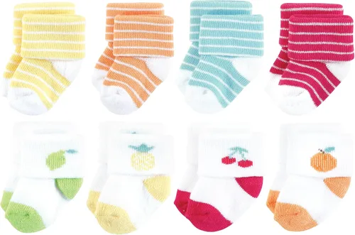 Vista 128 de Hudson Baby - Calcetines de algodón para bebés recién nacidos y Terry para niñas bebés