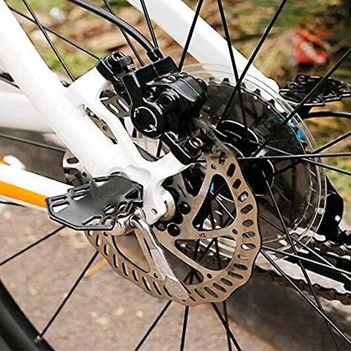 Vista 7 de VGEBY1 Pedal trasero de bicicleta, reposapiés trasero de bicicleta, reposapiés antideslizante de hierro con agujero de 0.197 in para bicicleta
