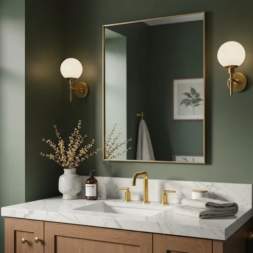 Vista 22 de LEDLUX Espejo de baño negro de 20 x 36 pulgadas, espejo sin cobre, espejo de tocador con marco de aleación de aluminio, espejo rectangular montado