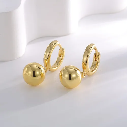 Vista 6 de Aretes de gota chapados en oro de 14 quilates, tamaño mediano, aretes colgantes ligeros para mujer, joyería de playa de verano, regalo