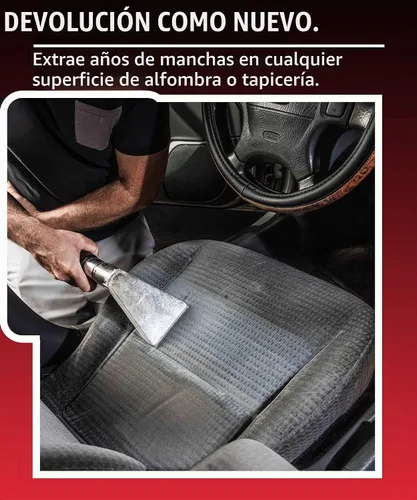 Vista 4 de Adam's Polishes - Extractor de alfombras sin calefacción, poderoso limpiador de manchas y tapicería, herramienta manual transparente, manguera de 15
