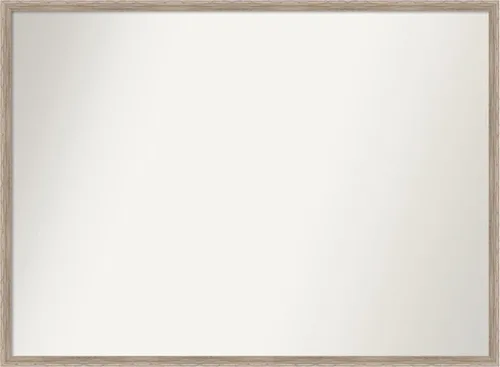 Vista 8 de Amanti Art Espejo de baño blanco para sobre el fregadero, 24 x 27 pulgadas, espejo de tocador rectangular con cuña de madera dura, marco de madera