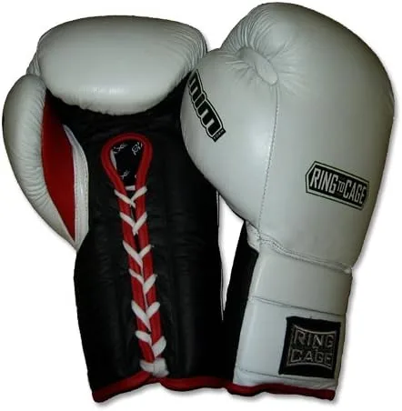 Vista 2 de Guantes de combate de espuma MiM-Foam Deluxe de 20 onzas, 22 onzas, 24 onzas, con cordones para Muay Thai, MMA, Kickboxing, Boxeo