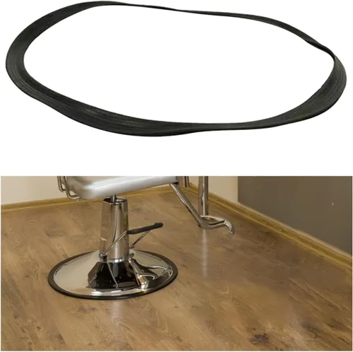 Vista 5 de harayaa Silla de salón Base hidráulica Junta de anillo protector de piso, plástico negro de 22.8 pulgadas