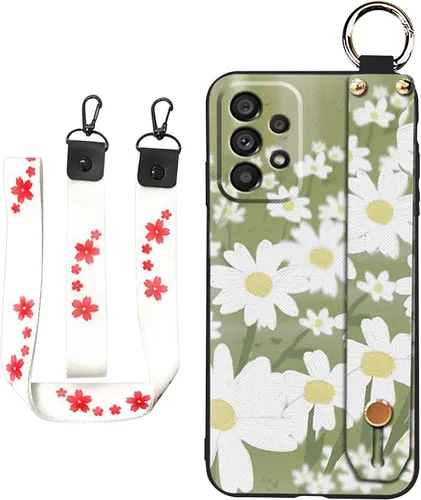 Vista 16 de Funda cruzada compatible con Samsung Galaxy A12 5G, con correa para la muñeca, cordón de silicona suave a prueba de golpes, funda protectora
