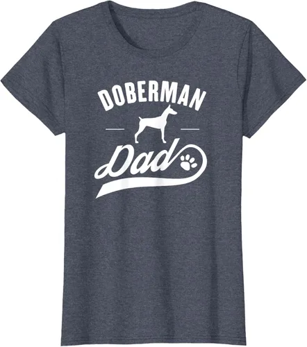 Vista 59 de Doberman Dad - Camiseta para amante del dueño del perro, Negro, S