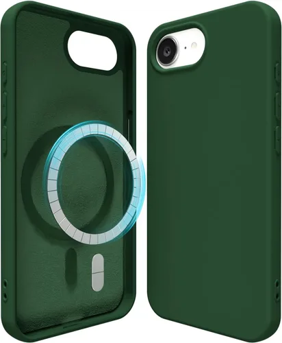Vista 63 de oakxco Funda de silicona para iPhone 12 Pro Max, magnética, compatible con carga inalámbrica Magsafe, cubierta protectora de goma suave y delgada