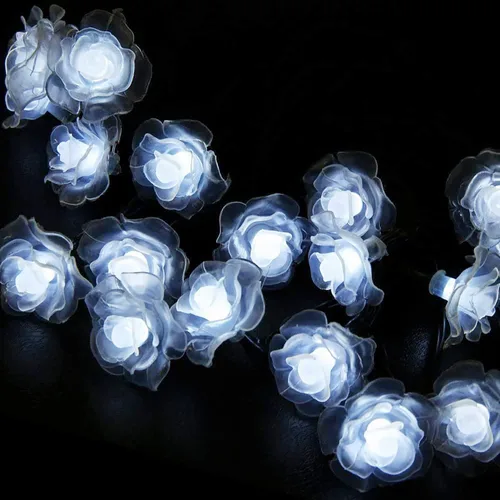Vista 28 de Guirnalda de luces solares de corazón, impermeable, 20 pies, 30 LED, en forma de corazón, 8 modos, estrellada, boda, fiesta, ambiente, iluminación