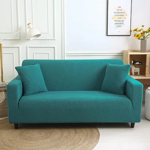 Vista 12 de Funda elástica para sillón, funda de sillón gruesa y elástica de tela jacquard, protector de muebles de color sólido, funda de sofá para niños