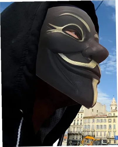 Vista 5 de Máscara V para vendetta - Máscara de fiesta anónimo de Guy Fawkes para cosplay