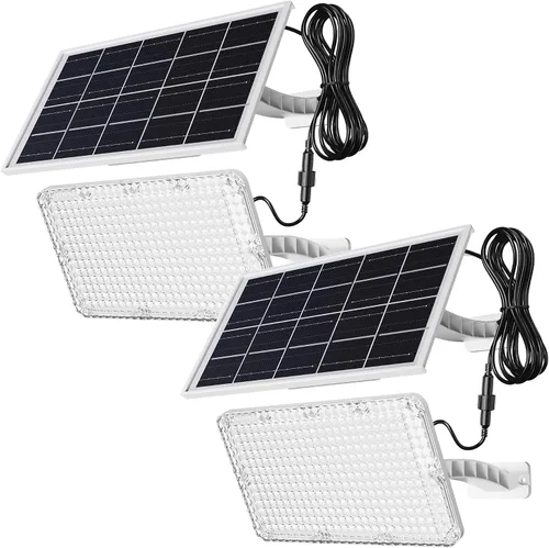 Vista 12 de JACKYLED Luces solares para exteriores, 299 LED, 1000 lúmenes, color negro
