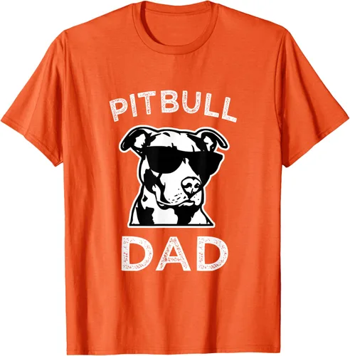 Vista 15 de Camiseta para hombre con diseño de Pitbull Dad Pit Bull Dog para hombre, Negro