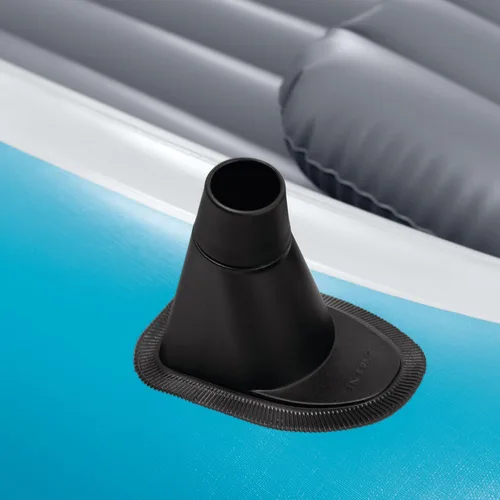 Vista 9 de INTEX Excursión 4-persona inflable barco de pesca río balsa conjunto con Azul