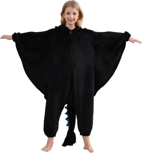 Vista 4 de ATOZ Onesie for Kids, Animal Pajamas Halloween Cosplay Costume for Girls Boys