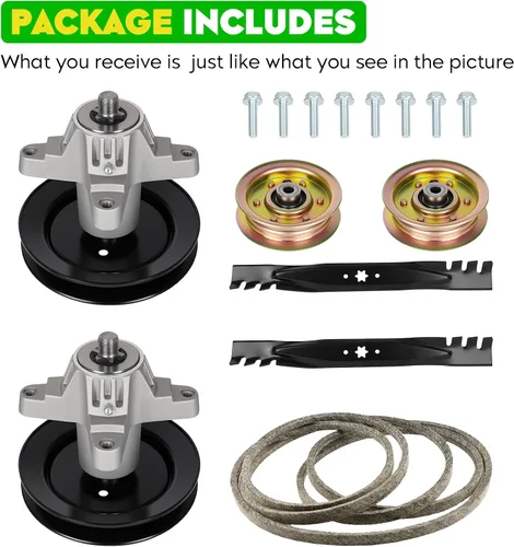 Vista 9 de Kit de reconstrucción de husillo 918-04456 de cubierta de 42 pulgadas para husillo MTD 618-04456 918-04461 con polea, para Huskee LT542H