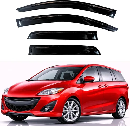 Vista 11 de KPY Moldura deflectora de viento con protección contra la lluvia compatible con Mazda CX-3 2016-2021 (CX3), 4 unidades, para ventana lateral