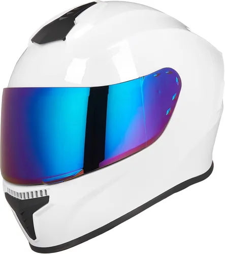 Vista 11 de Cascos integrales de motocicleta para adultos, hombres y mujeres DOT con visera tintada, modelo MD-813 para bicicleta de calle y carreras
