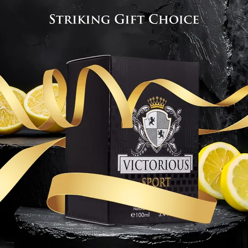 Vista 6 de Victorious Sport Eau De Toilette para hombre, 3.4 onzas líquidas, una fragancia diseñada para campeones, base cálida de vainilla, frijol tonka