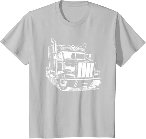 Vista 66 de Diesel Big Rig 18 Wheeler - Camiseta de camionero para camionero, Negro, S