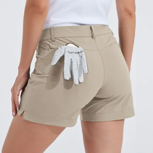 Vista 45 de Willit Pantalones cortos de golf de 4.5 pulgadas para mujer, de secado rápido, casuales, con bolsillos, resistentes al agua