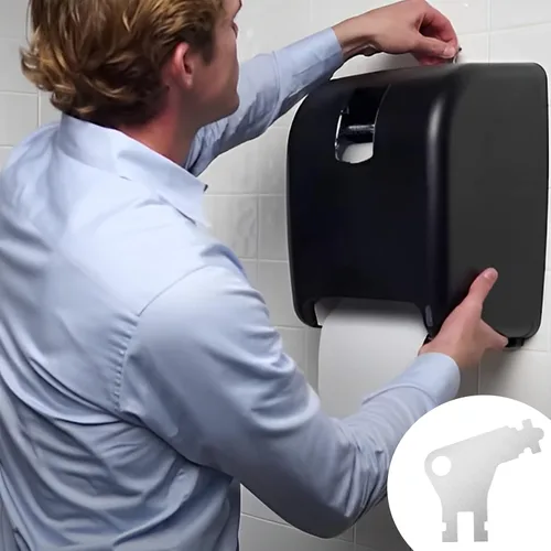 Vista 4 de 24 unidades de llaves dispensadoras de toallas de papel, llave universal de repuesto compatible con dispensadores de papel higiénico y papel