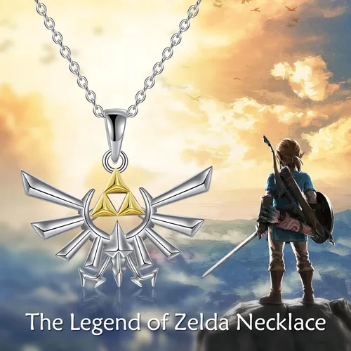Vista 5 de YFN Zelda NecklaceAbalone Shell Zelda Necklace Sterling Silver Anime Jewelry Zelda Jewelry Gifts for Men Women Boys