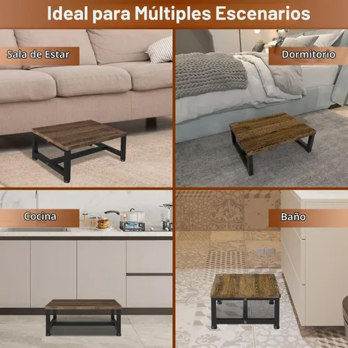 Vista 7 de Taburete de Paso de Madera para Niños Pequeños, Niños y Adultos, Taburetes de Paso Resistentes con Capacidad de Carga de 300 Libras, Taburete