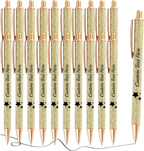 Vista 45 de Aolun 10 bolígrafos personalizados con nombre, bolígrafo retráctil con mensaje de texto para mujeres, enfermeras, escritura, cumpleaños, graduación