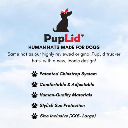 Vista 3 de PupLid Gorras de béisbol para perros, protección solar elegante de alta calidad para el perro moderno (XS, negro)