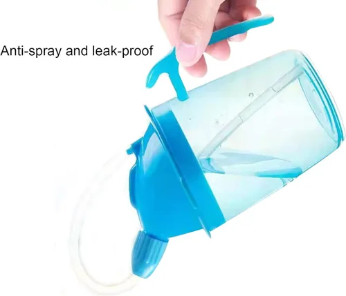 Vista 6 de VOPHIA Vaso para beber para adultos discapacitados, taza de alimentación convaleciente, sin derrames, con popote para adultos mayores, maternidad